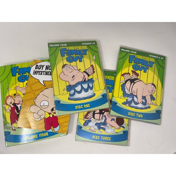 Family Guy Volume 4 - 3 Disc Boxed Set - (DVD, 2009, 3-Disc Set) - Picture 1 of 3